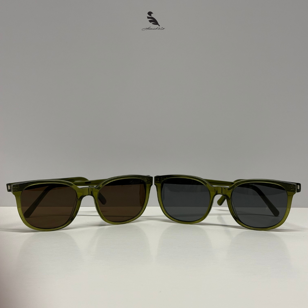 Mk. 1 Olive Green- Silver Lenses